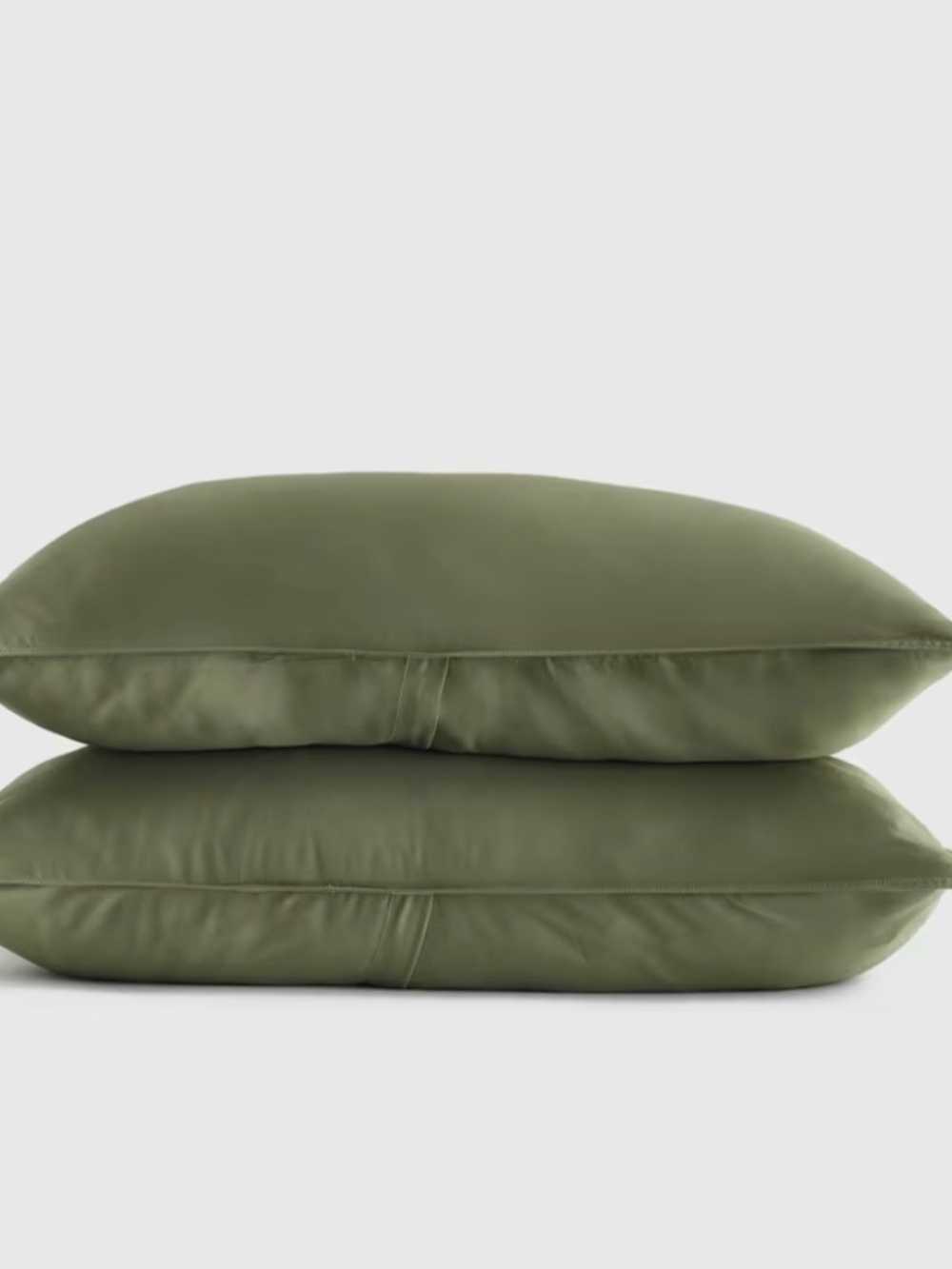organic Bamboo Sham Set queen standard olive green